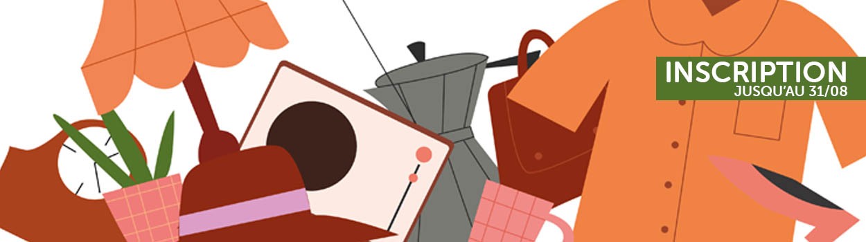 Exposants à la brocante de la résidence-services Saint-Vincent à Soignies