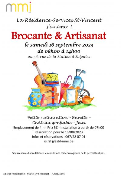 Brocante & Artisanat à la Résidence-Services de Soignies - Paragraphe 0 - Image 0